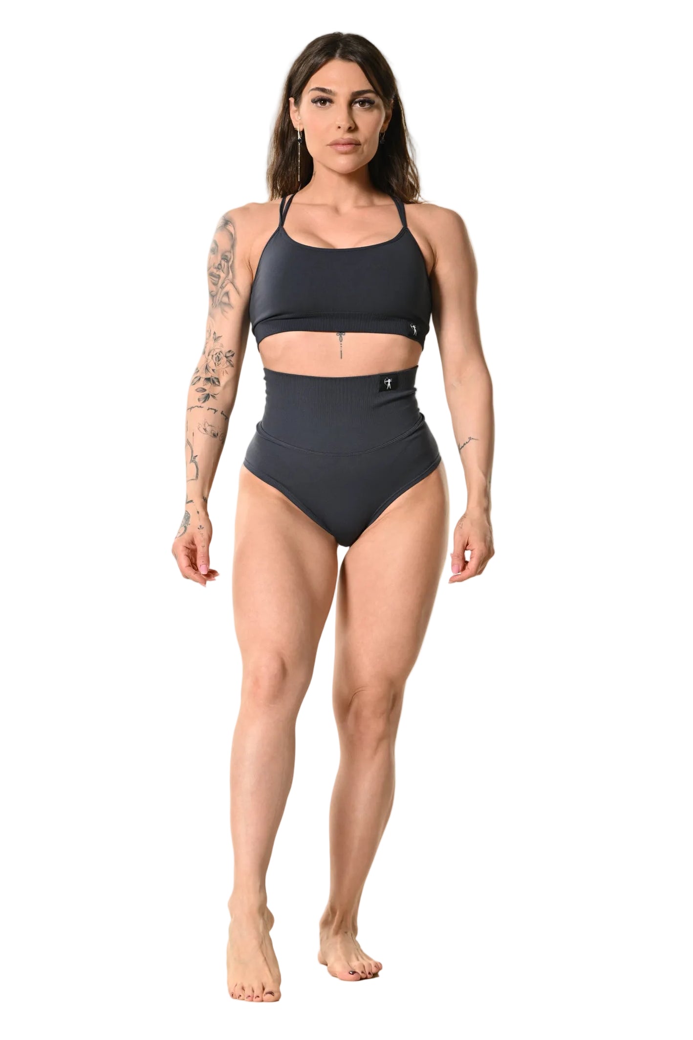 Culotte Pole Dance -  Selene - Blu cenere