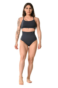 Culotte Pole Dance -  Selene - Blu cenere