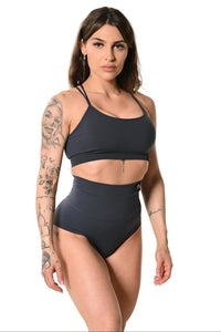 Culotte Pole Dance -  Selene - Blu cenere