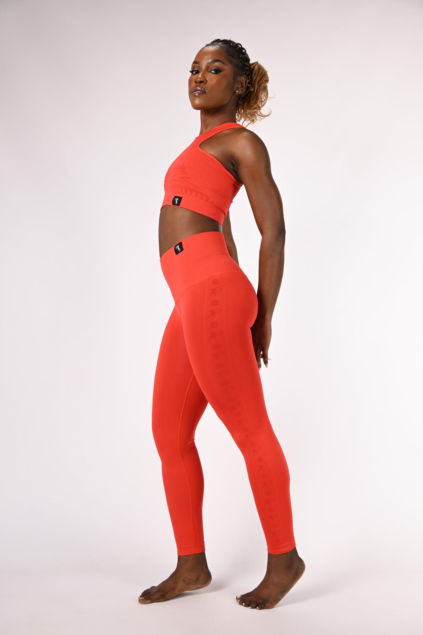 Leggings Tribal - corallo