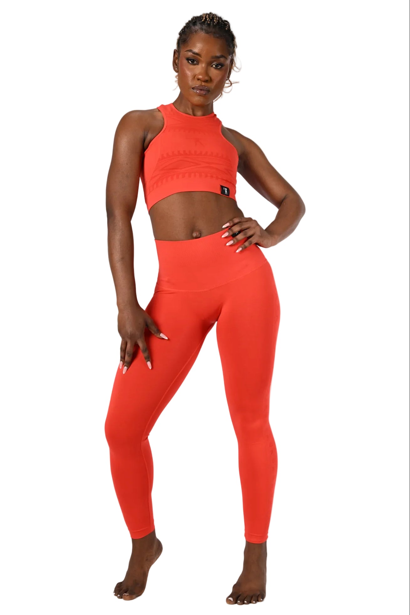 Leggings Tribal - corallo