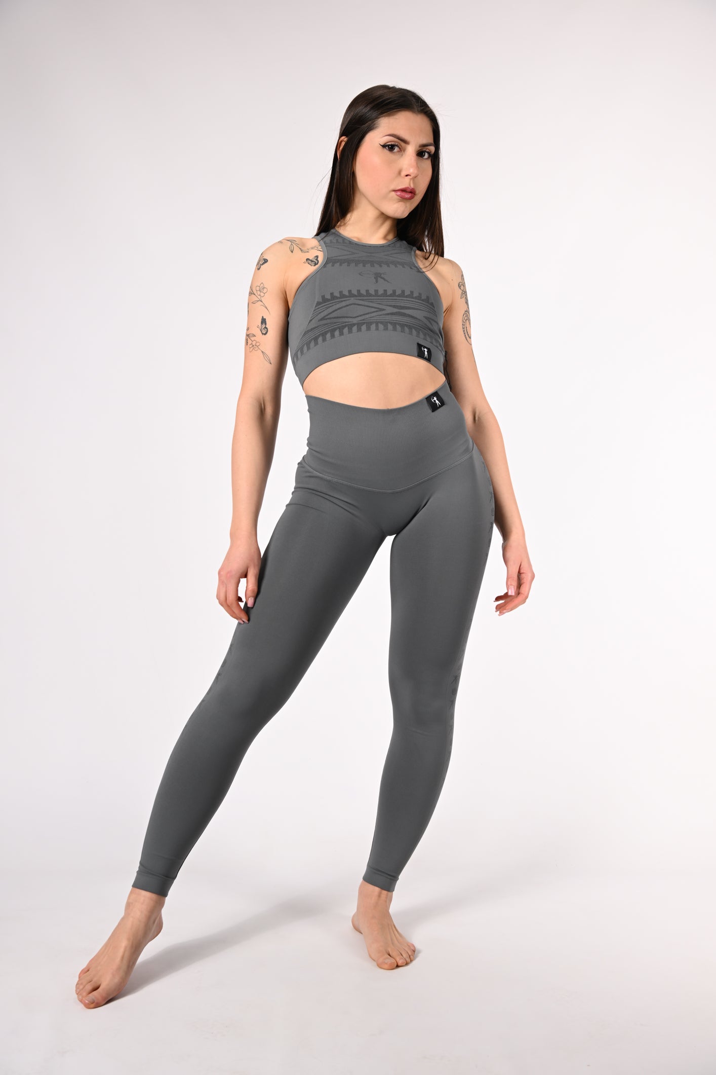Leggings Tribal - grigio antracite