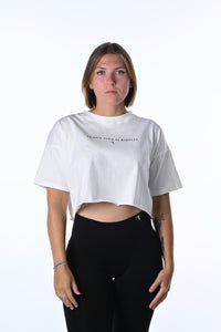 T-Shirt crop - "LUNGA VITA AI RIBELLI"