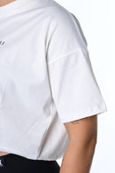 T-Shirt crop - "LUNGA VITA AI RIBELLI"