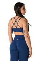 Top incrociato - Poseidone -blu