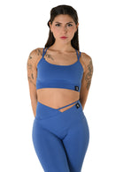 Top incrociato - Chione-azzurro ghiaccio