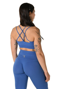 Top incrociato - Chione-azzurro ghiaccio