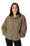 Felpa in  velluto costinato - Cachi