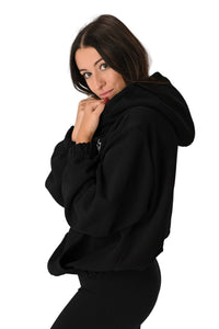 Felpa in  velluto costinato - Nero