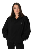 Felpa in  velluto costinato - Nero